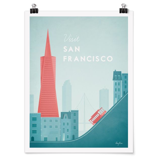 Poster - Reiseposter - San Francisco - Hochformat 4:3