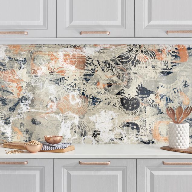 Küchenrückwand - Terracotta Collage II