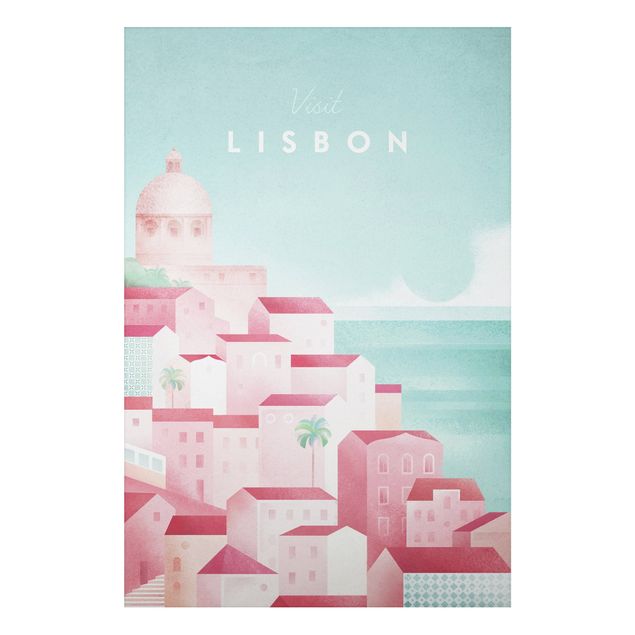 Aluminium Print - Reiseposter - Lissabon - Hochformat 3:2