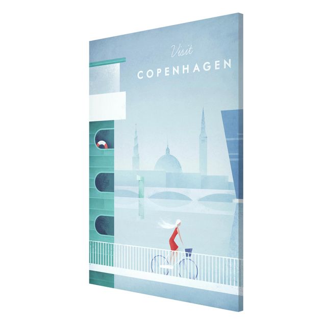 Magnettafel - Reiseposter - Kopenhagen - Memoboard Hochformat 3:2