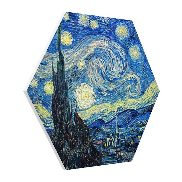 Hexagon Bild Forex - Vincent van Gogh - Sternennacht