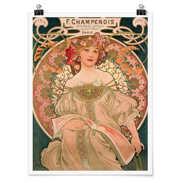 Poster - Alfons Mucha - Plakat für F. Champenois - Hochformat 3:4