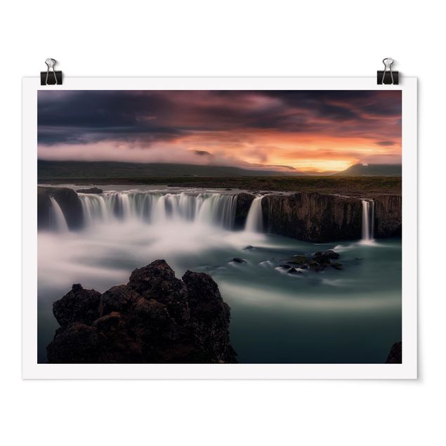 Poster - Goðafoss Wasserfall in Island - Querformat 3:4