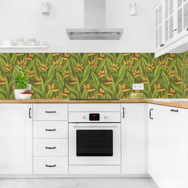 Küchenrückwand - Paradiesvogelblume