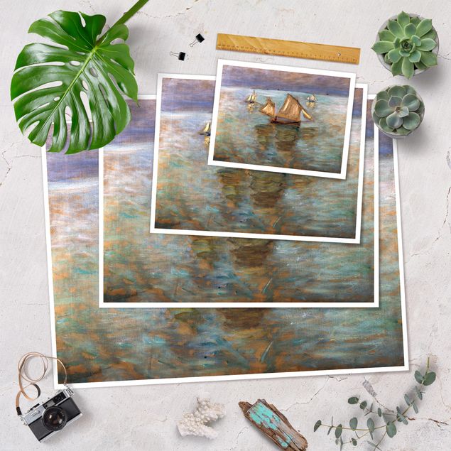 Poster - Claude Monet - Fischerboote - Querformat 3:4