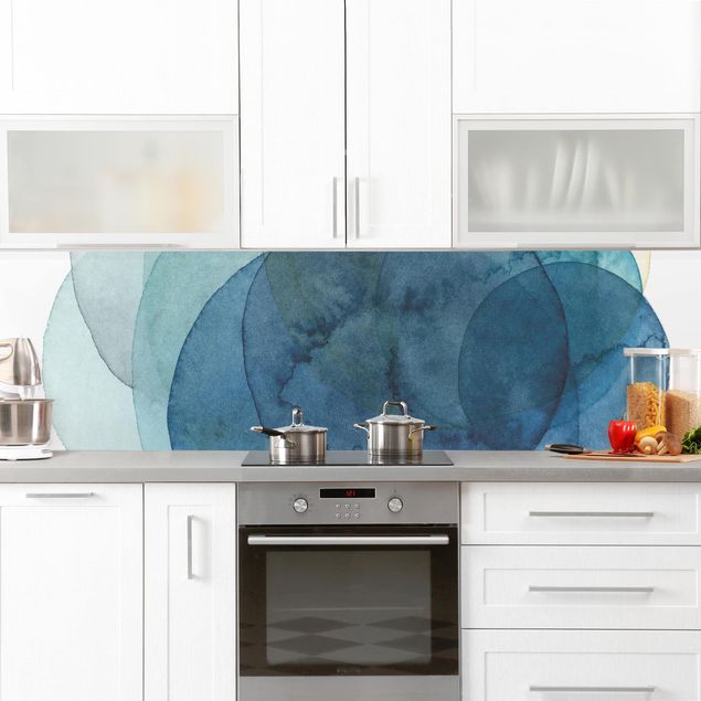 Küchenrückwand - Urknall - blau