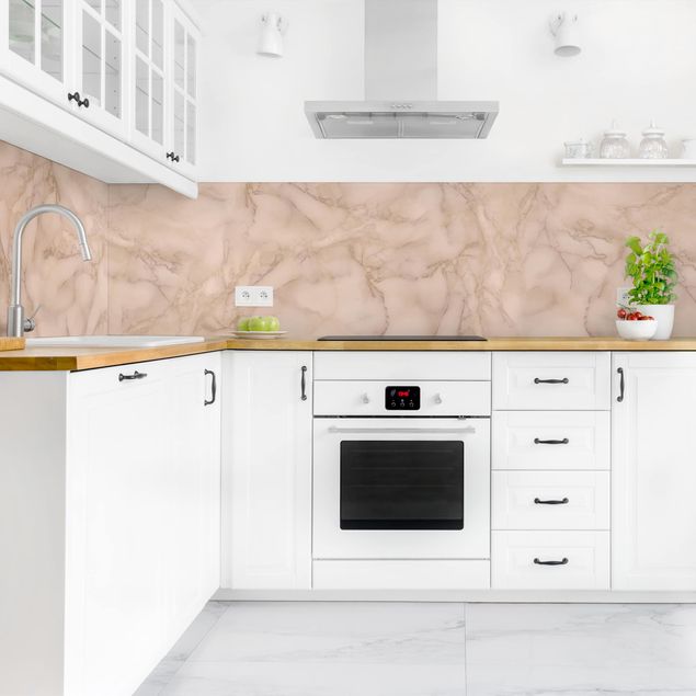 Küchenrückwand - Marmoroptik Grau Braun