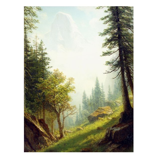 Magnettafel - Albert Bierstadt - In den Berner Alpen - Memoboard Hochformat 4:3