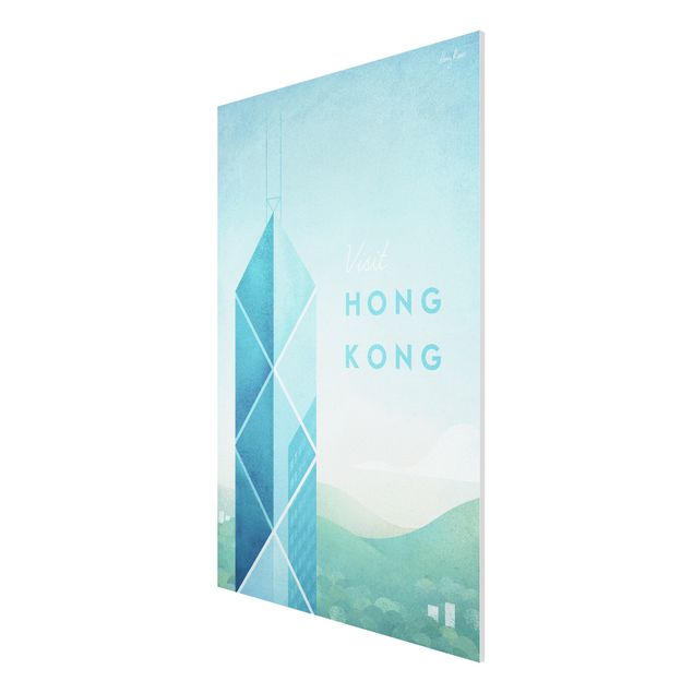Forex Fine Art Print - Reiseposter - Hong Kong - Hochformat 3:2