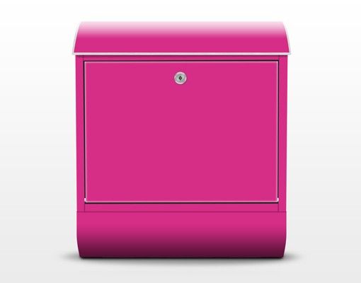 Briefkasten Pink - Colour Pink - Pinker Briefkasten mit Zeitungsfach