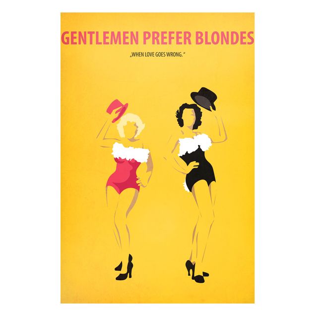 Magnettafel - Filmposter Gentlemen prefer blondes - Memoboard Hochformat 3:2
