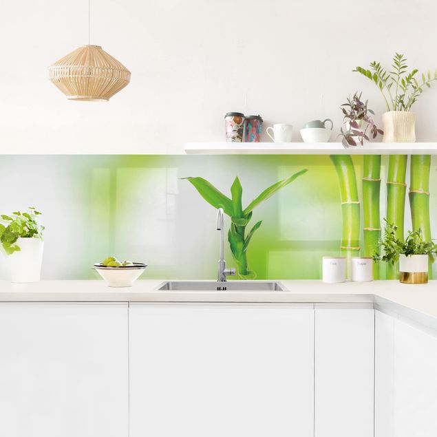 Küchenrückwand - Grüner Bambus