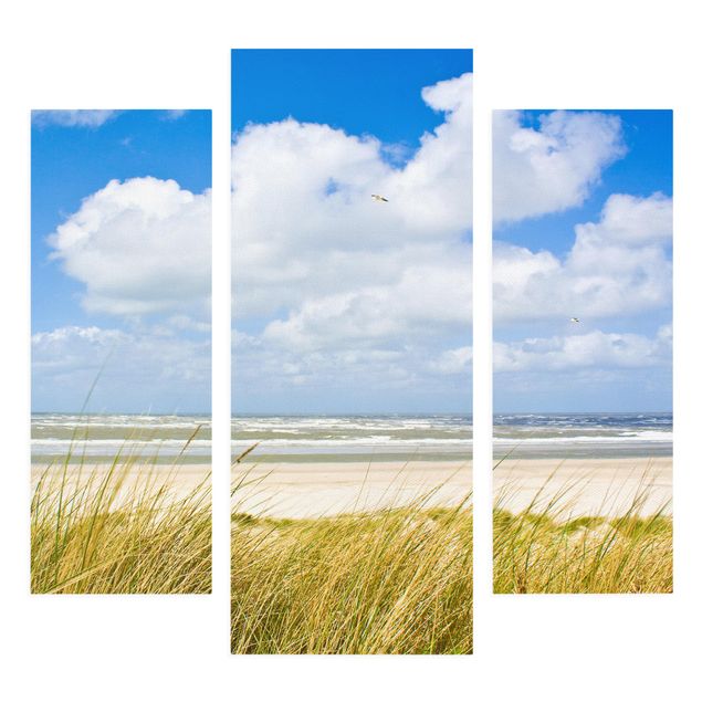 Leinwandbild 3-teilig - An der Nordseeküste - Galerie Triptychon