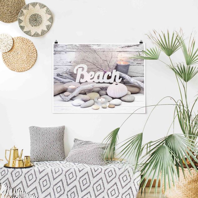 Poster - Wellness Beach Dekoration - Querformat 3:4