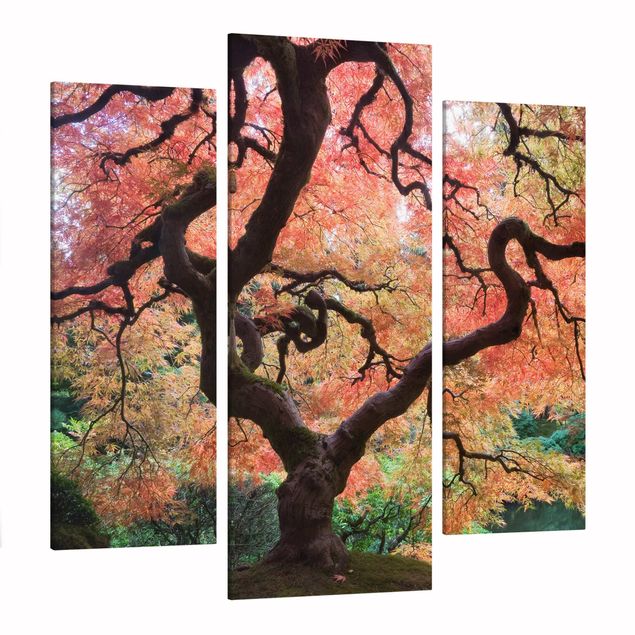 Leinwandbild 3-teilig - Japanischer Garten - Galerie Triptychon