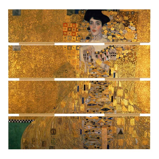 Holzbild - Gustav Klimt - Adele Bloch-Bauer I - Quadrat 1:1