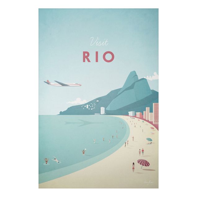 Aluminium Print - Reiseposter - Rio de Janeiro - Hochformat 3:2