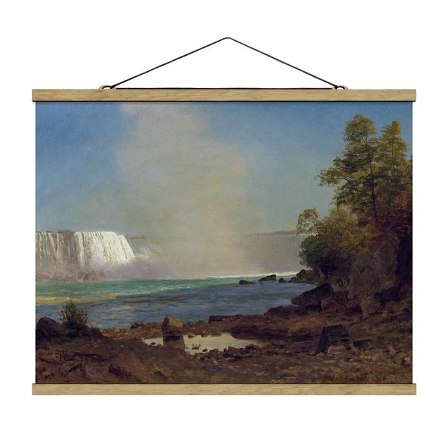 Stoffbild mit Posterleisten - Albert Bierstadt - Niagarafälle - Querformat 4:3