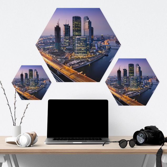 Hexagon Bild Forex - Sonnenuntergang über Moskau