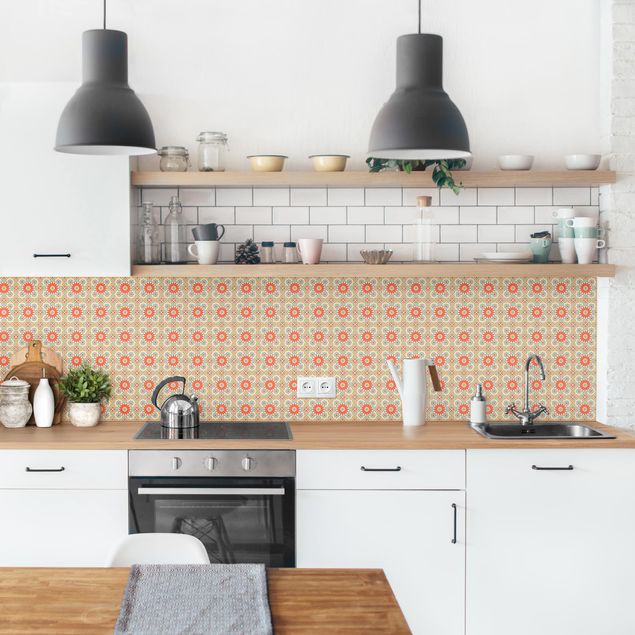 Küchenrückwand - Orientalisches Muster mit bunten Kacheln