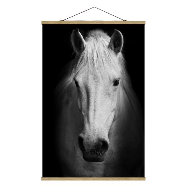 Stoffbild mit Posterleisten - Dream of a Horse - Hochformat 2:3
