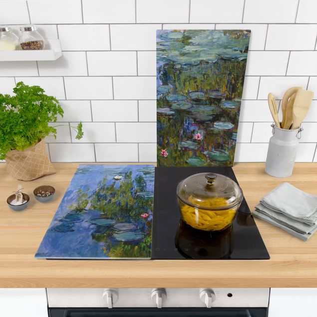 Herdabdeckplatte Glas - Claude Monet - Seerosen (Nympheas) - 52x80cm