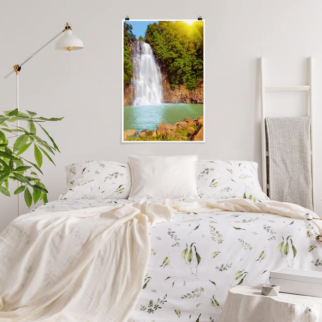 Poster - Wasserfall Romantik - Hochformat 3:2