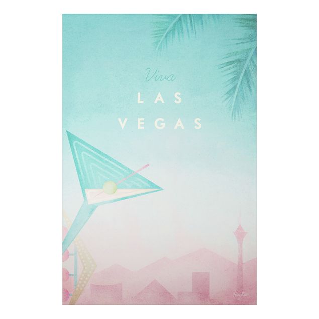 Aluminium Print - Reiseposter - Viva Las Vegas - Hochformat 3:2
