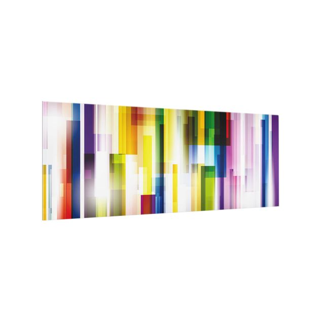 Spritzschutz Glas - Rainbow Cubes - Panorama - 5:2