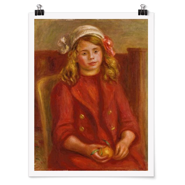 Poster - Auguste Renoir - Junges Mädchen mit Orange - Hochformat 3:4
