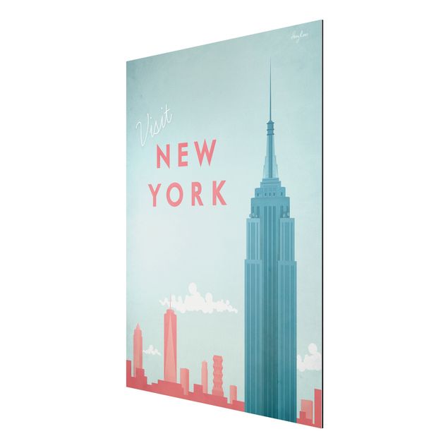Aluminium Print - Reiseposter - New York - Hochformat 4:3