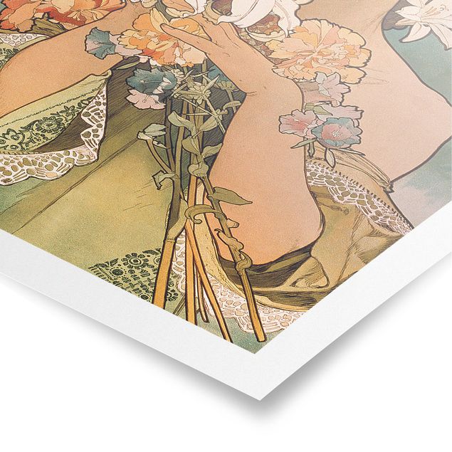 Poster - Alfons Mucha - Blume - Hochformat 3:2