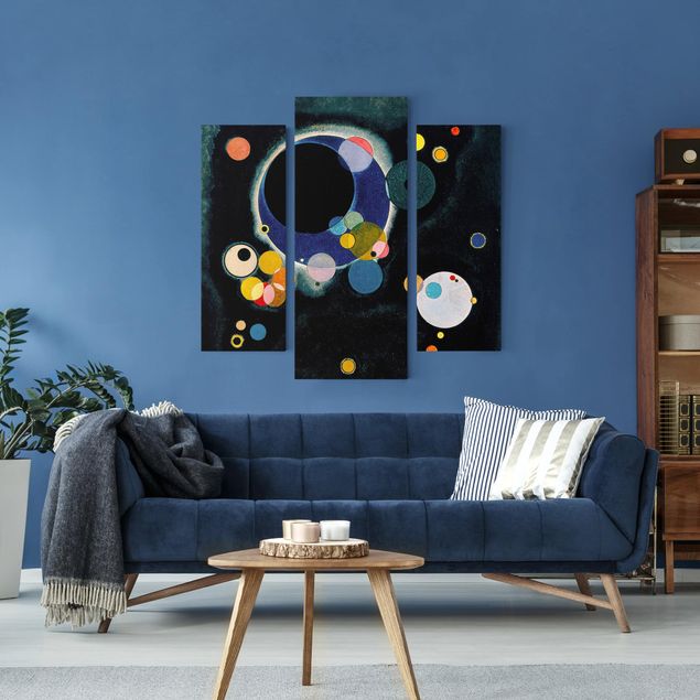Leinwandbild 3-teilig - Wassily Kandinsky - Skizze für 'Einige Kreise' - Galerie Triptychon