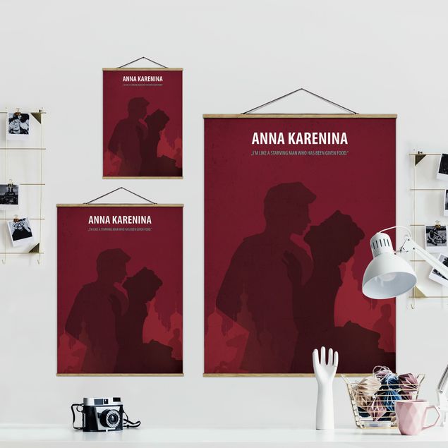 Stoffbild mit Posterleisten - Filmposter Anna Karenina - Hochformat 3:4
