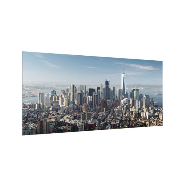 Spritzschutz Glas - Blick vom Empire State Building - Querformat - 2:1