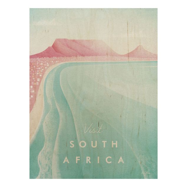 Holzbild - Reiseposter - Südafrika - Hochformat 4:3