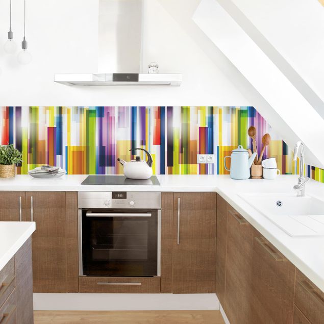 Küchenrückwand - Rainbow Cubes II