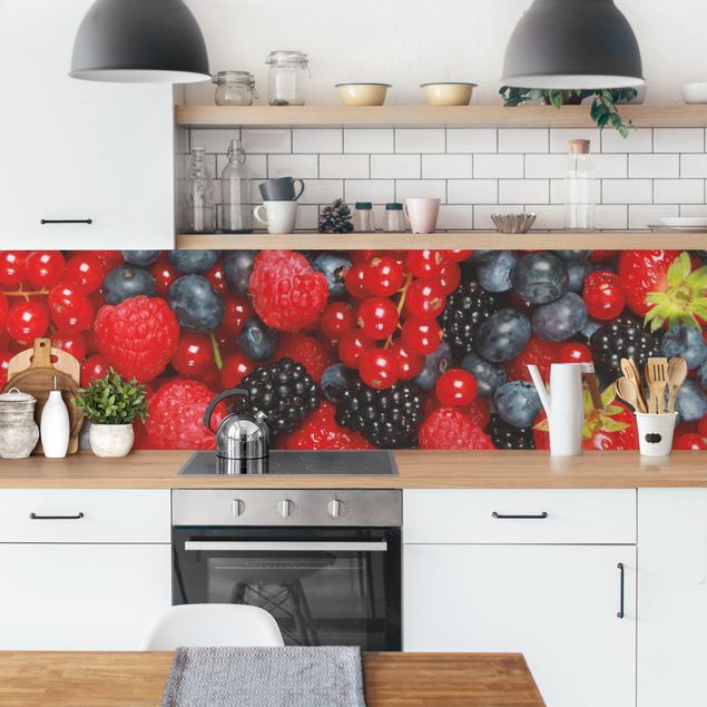 Küchenrückwand - Fruchtige Waldbeeren