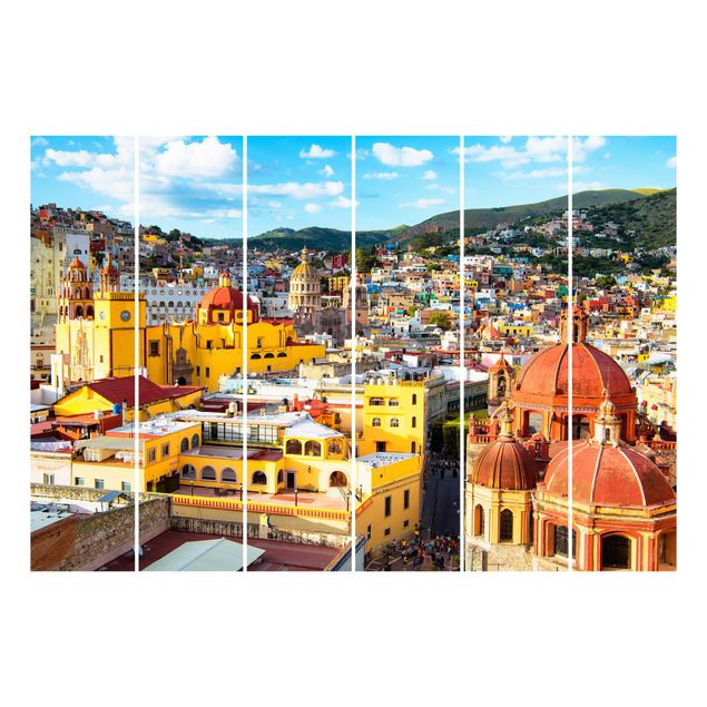 Schiebegardinen Set - Bunte Häuser Guanajuato - Flächenvorhänge