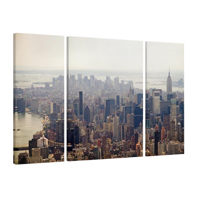 Leinwandbild 3-teilig - Der Morgen in New York - Triptychon