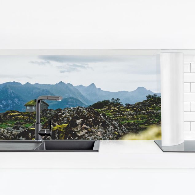 Küchenrückwand - Einsame Hütte in Norwegen