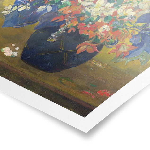 Poster - Paul Gauguin - Vase mit Blumen - Quadrat 1:1