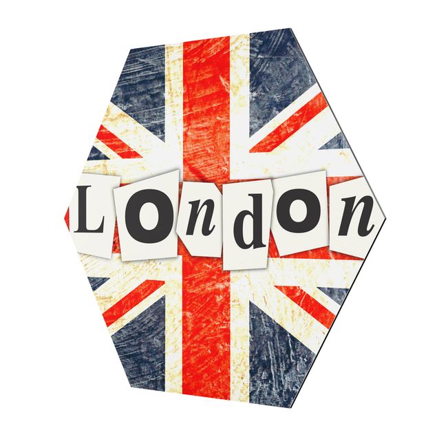 Hexagon Bild Alu-Dibond - Yeah London