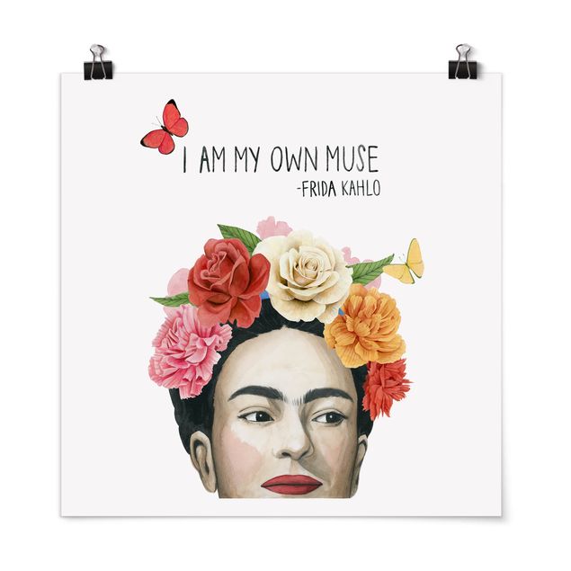 Poster - Fridas Gedanken - Muse - Quadrat 1:1