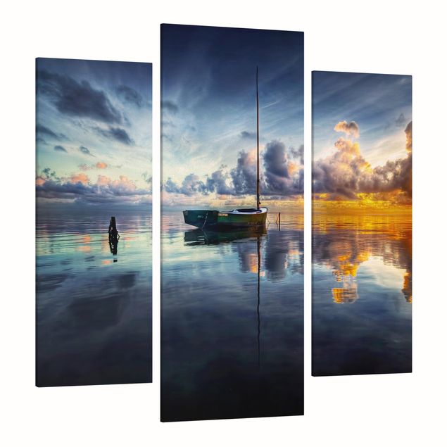 Leinwandbild 3-teilig - Time For Reflection - Galerie Triptychon