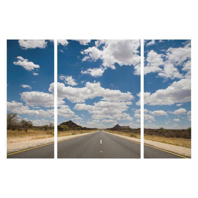 Leinwandbild 3-teilig - Route 66 - Triptychon
