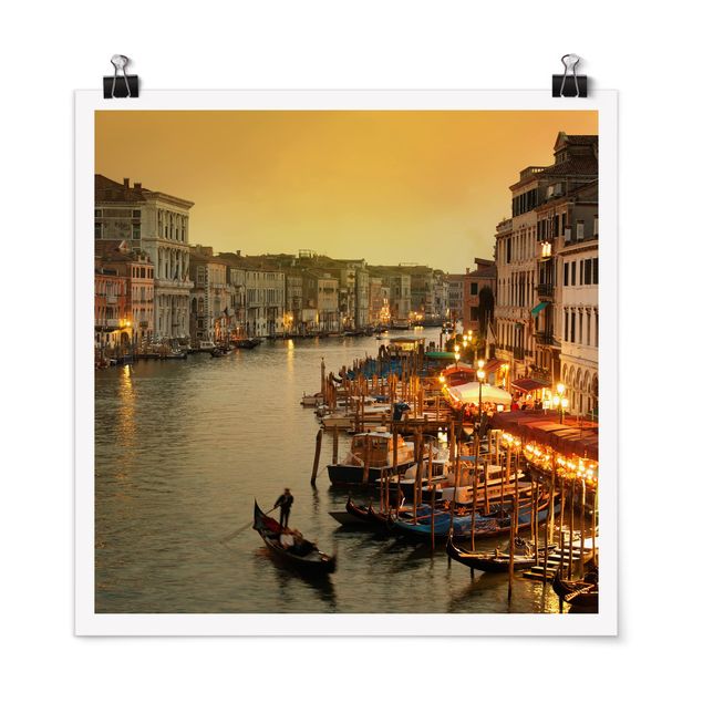 Poster - Großer Kanal von Venedig - Quadrat 1:1