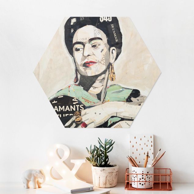 Hexagon Bild Forex - Frida Kahlo - Collage No.4