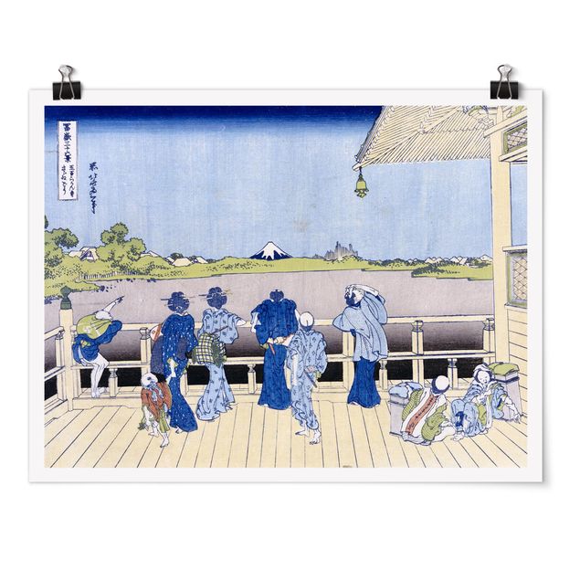 Poster - Katsushika Hokusai - Die Sazai Halle - Querformat 3:4
