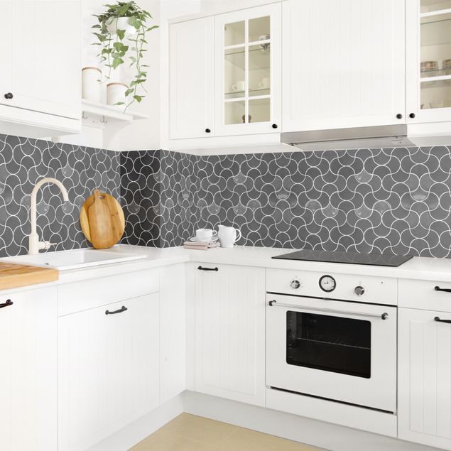 Küchenrückwand - Keramikfliesen - Grau